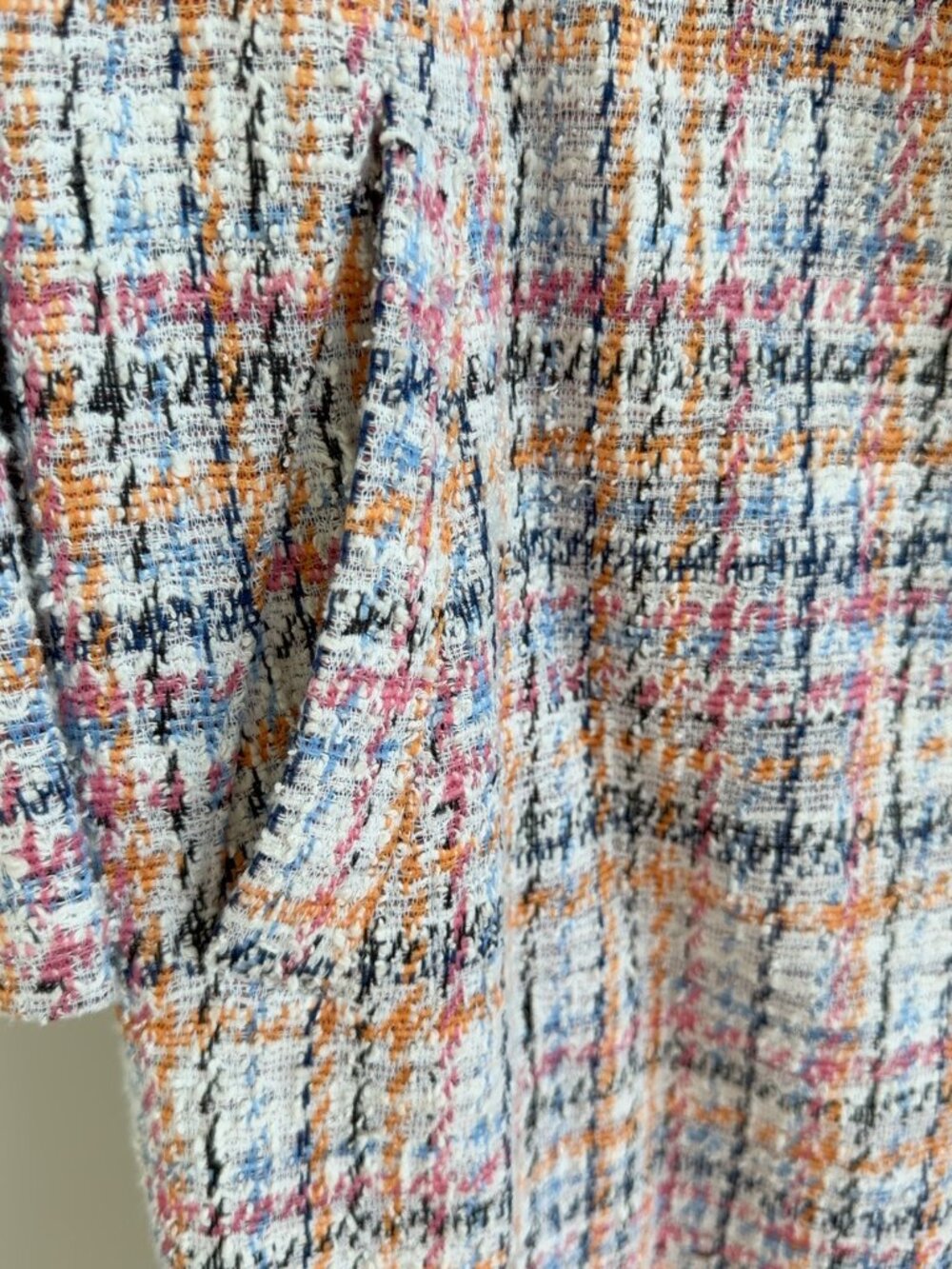 MELLODAY Multicolor Tweed Longline Blazer Cardigan – M - Picture 2 of 6